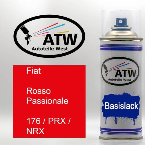 Fiat, Rosso Passionale, 176 / PRX / NRX: 400ml Sprühdose, von ATW Autoteile West.